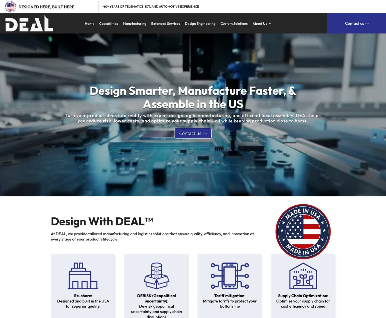 website design for ODM company DEAL<br />
